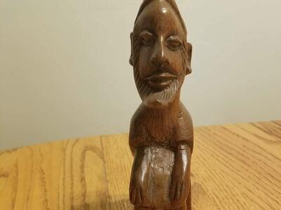 West African Mahogany Wood Carving of a Man