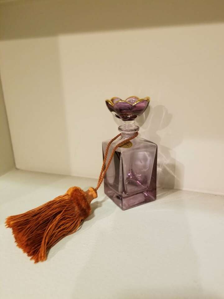 Lavender Color Italian Perfume Bottle with Tassel