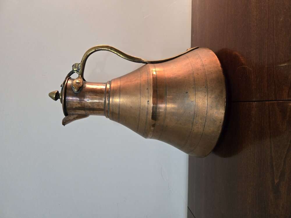 Tall Copper Pot/Ewer, Solid Copper