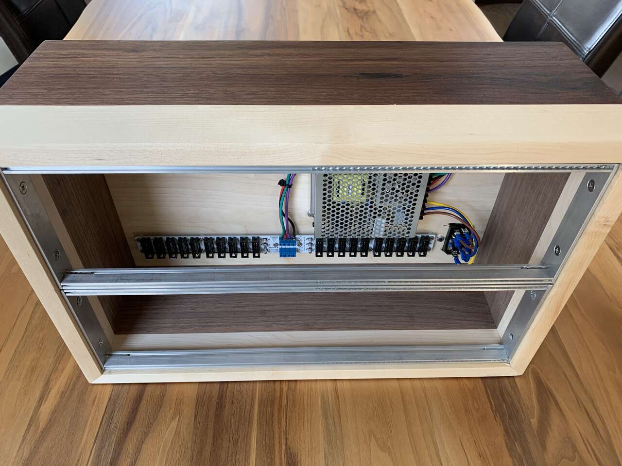 Custom Eurorack Case in Walnut and Alder 6U 84hp