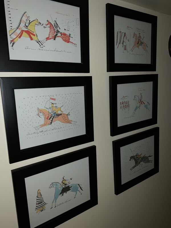 SIOUX INDIAN NATIVE AMERICAN LEDGER DRAWINGS ART