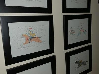 SIOUX INDIAN NATIVE AMERICAN LEDGER DRAWINGS ART