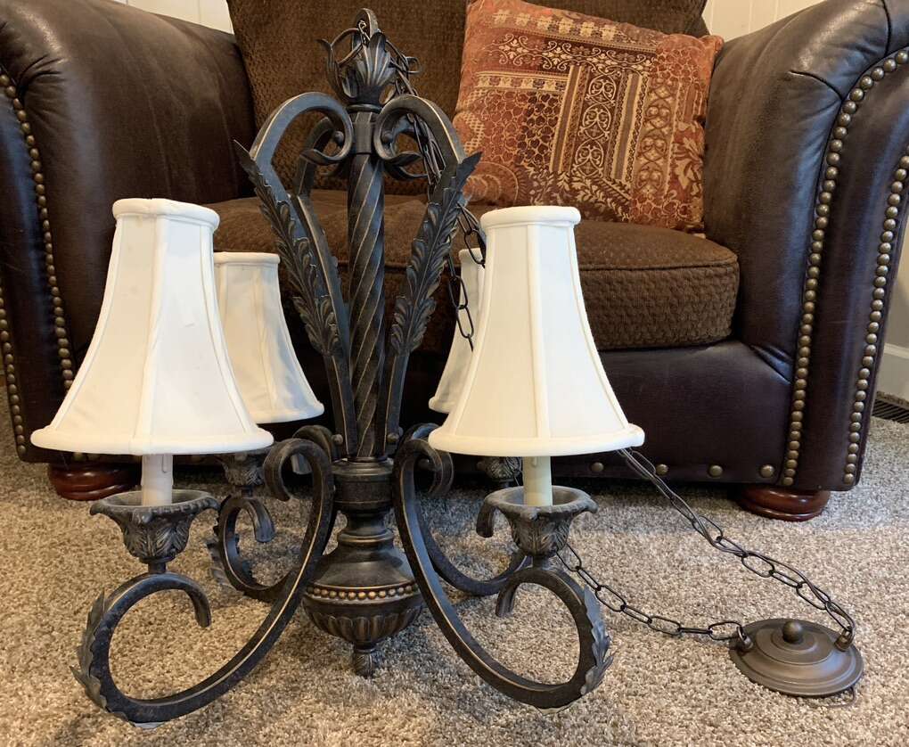 Rustic Lamp Shade Chandelier