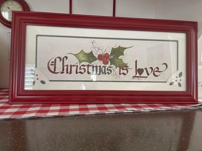 Framed “Christmas Is Love”