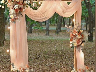 Wedding arch modern rustic wood