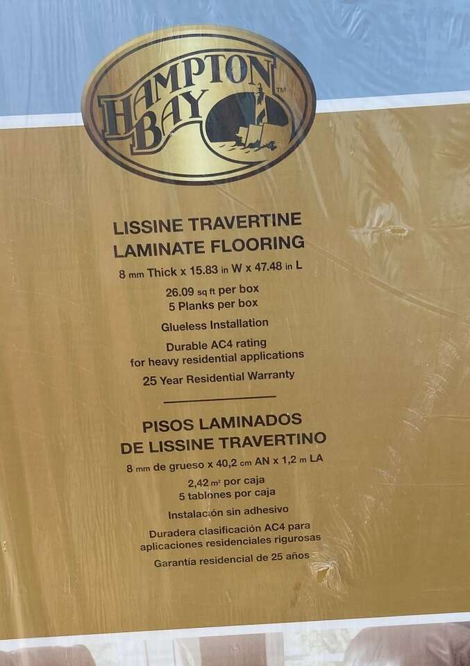 Hampton Bay-Lissine Travertine Laminate Flooring
