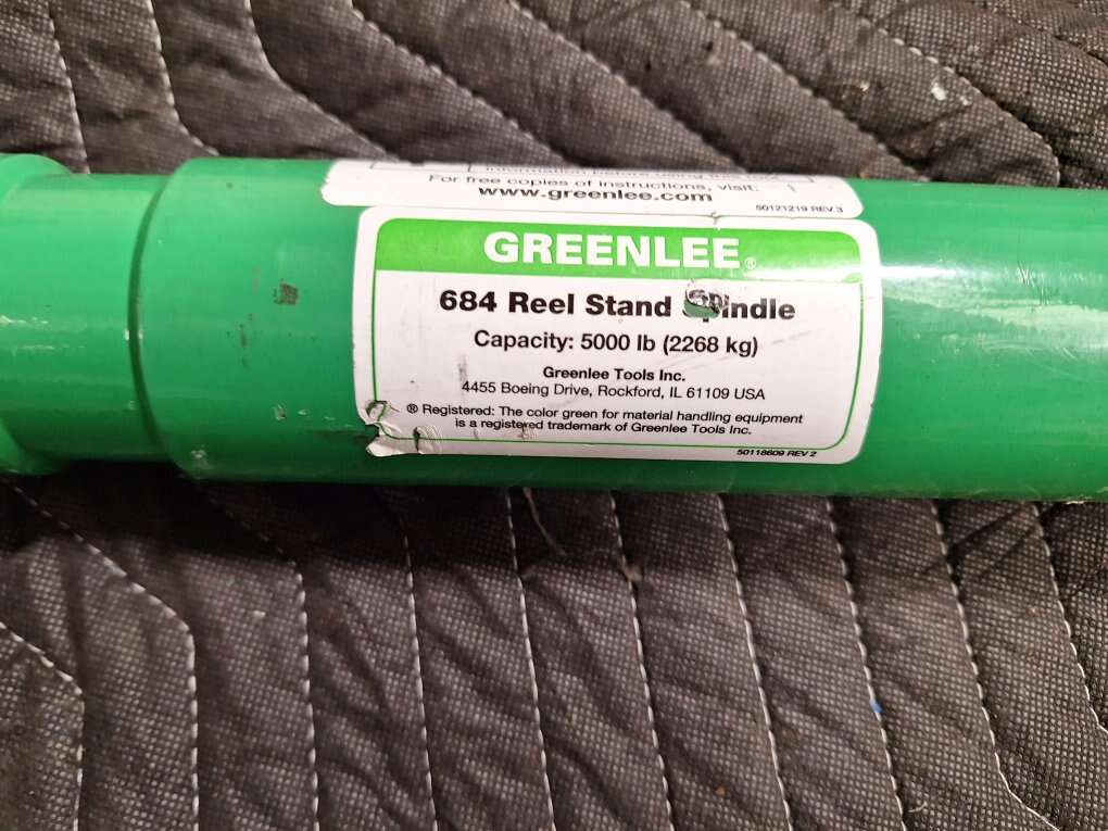 Greenlee 684 Spindle for 683 Reel Stand