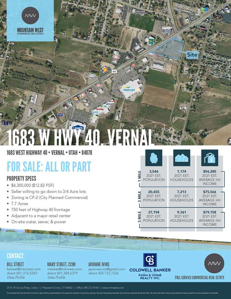 FOR SALE Vernal Hwy 40 Land… Other Real Estate