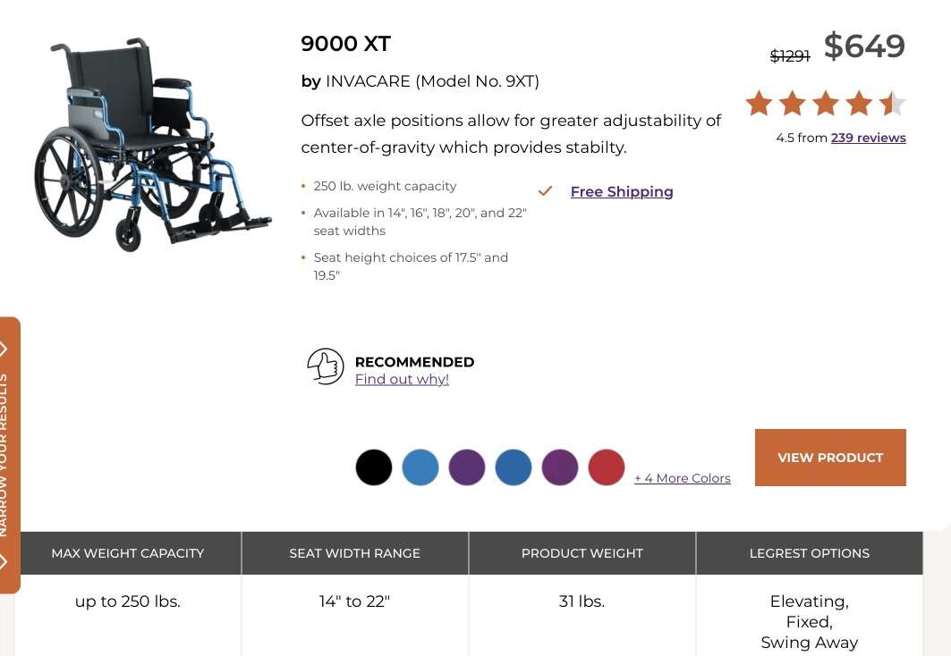 Invacare CCATO 9XT Wheelchair Child 16