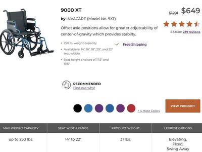 Invacare CCATO 9XT Wheelchair Child 16