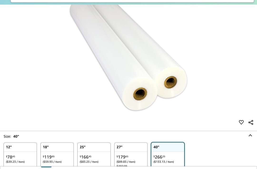 USI Premium Roll Laminating Film 40 x 200'