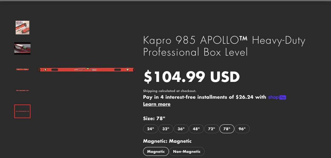 Karpo Box Beam Level 78