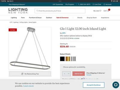 AFX LED Indoor Luminaries Ceiling Mount Pendant