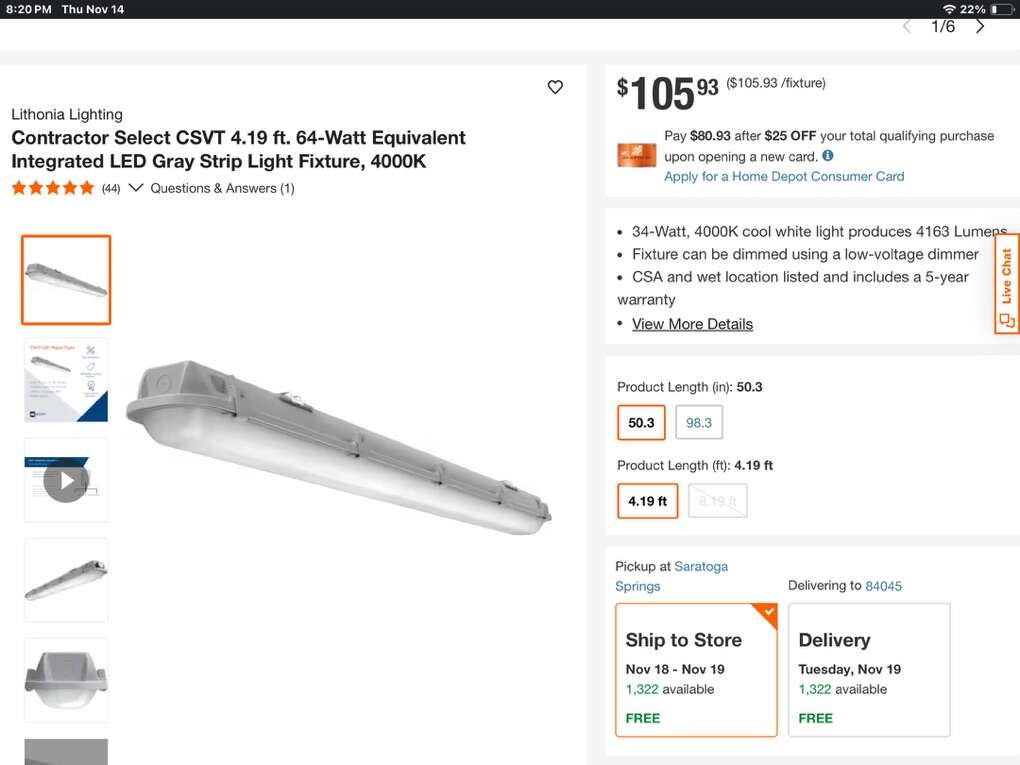 CSVT Vapor Tight 48 Light