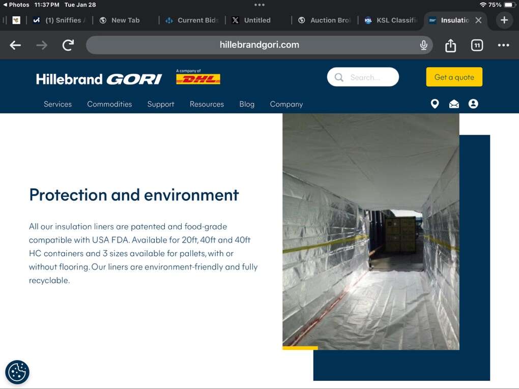 Hillibrand Vin Liner 34' X 5'