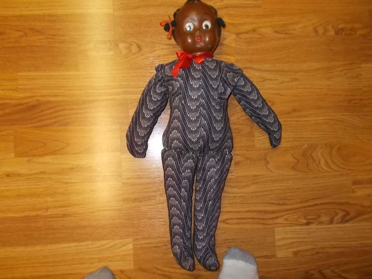 Large Antique African American Googly Eyed Doll DARL