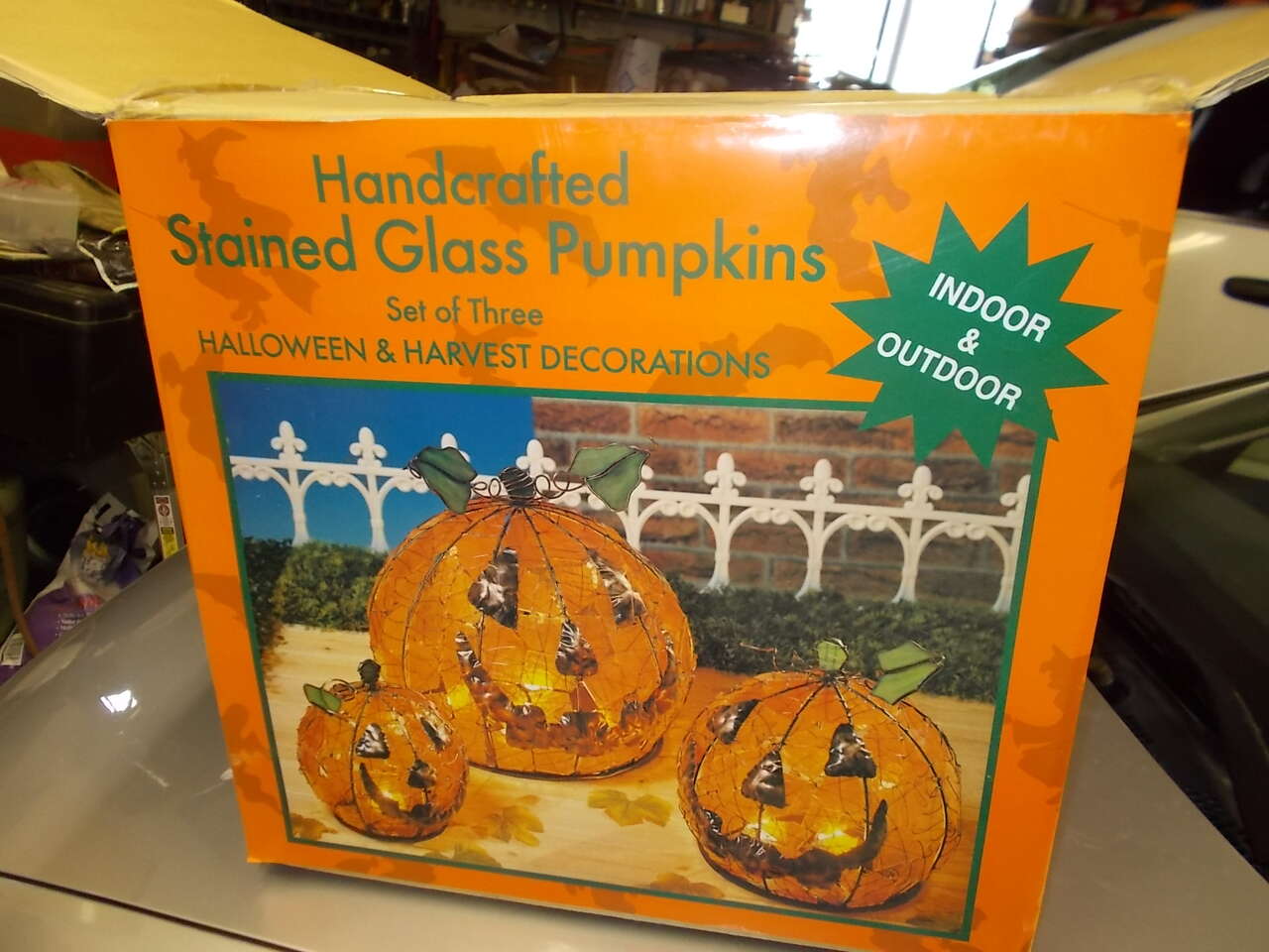 Vintage Handcrafted Stained Glass Candle Holders