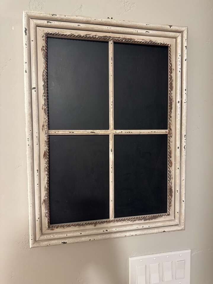 Metal Framed Chalk Board Decor