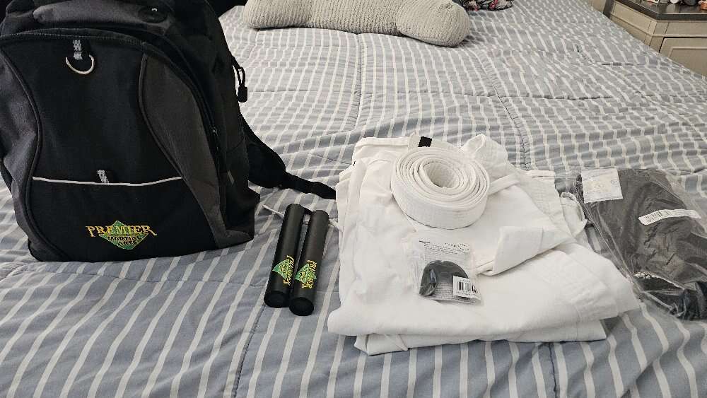 Karate/martials uniform plus accesories