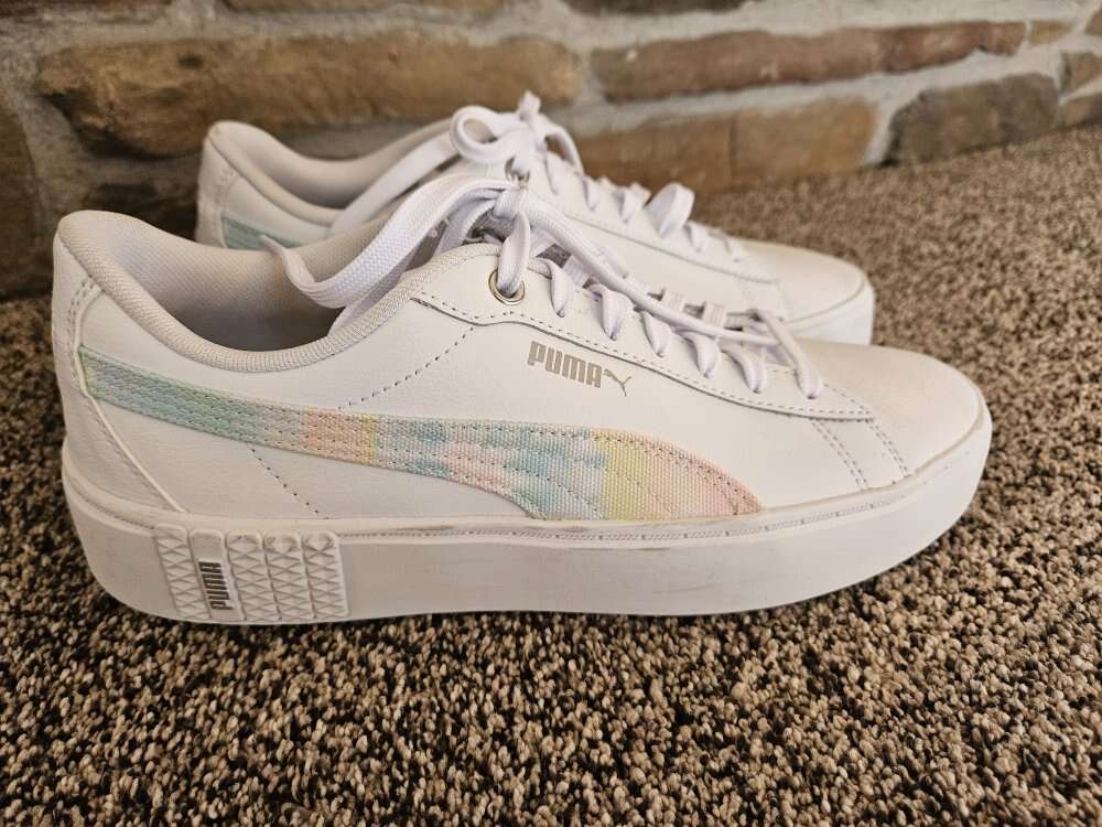 NEW Puma Womens Smash Platform V2 383922-01 White