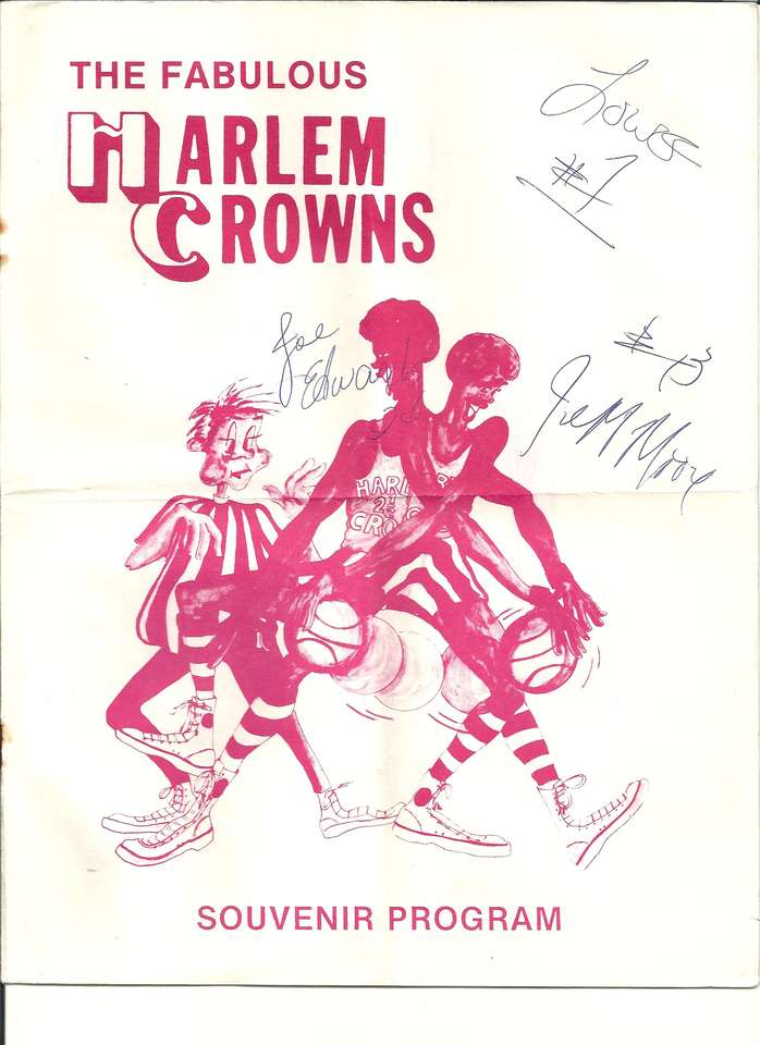 Harlem Crowns basketball souvenir program
