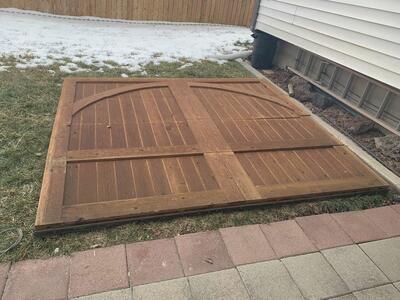 9x8 wood garage door door