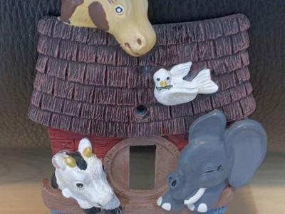 Ceramic Noah’s Ark Light Switch Cover