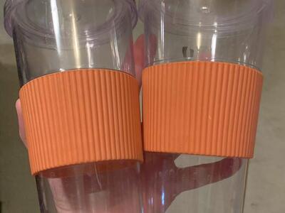 (2) Two Large Cups with Straw Lids