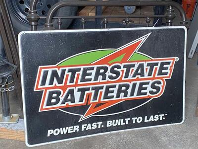 Interstate Battery Sign Mancave Shop Garage