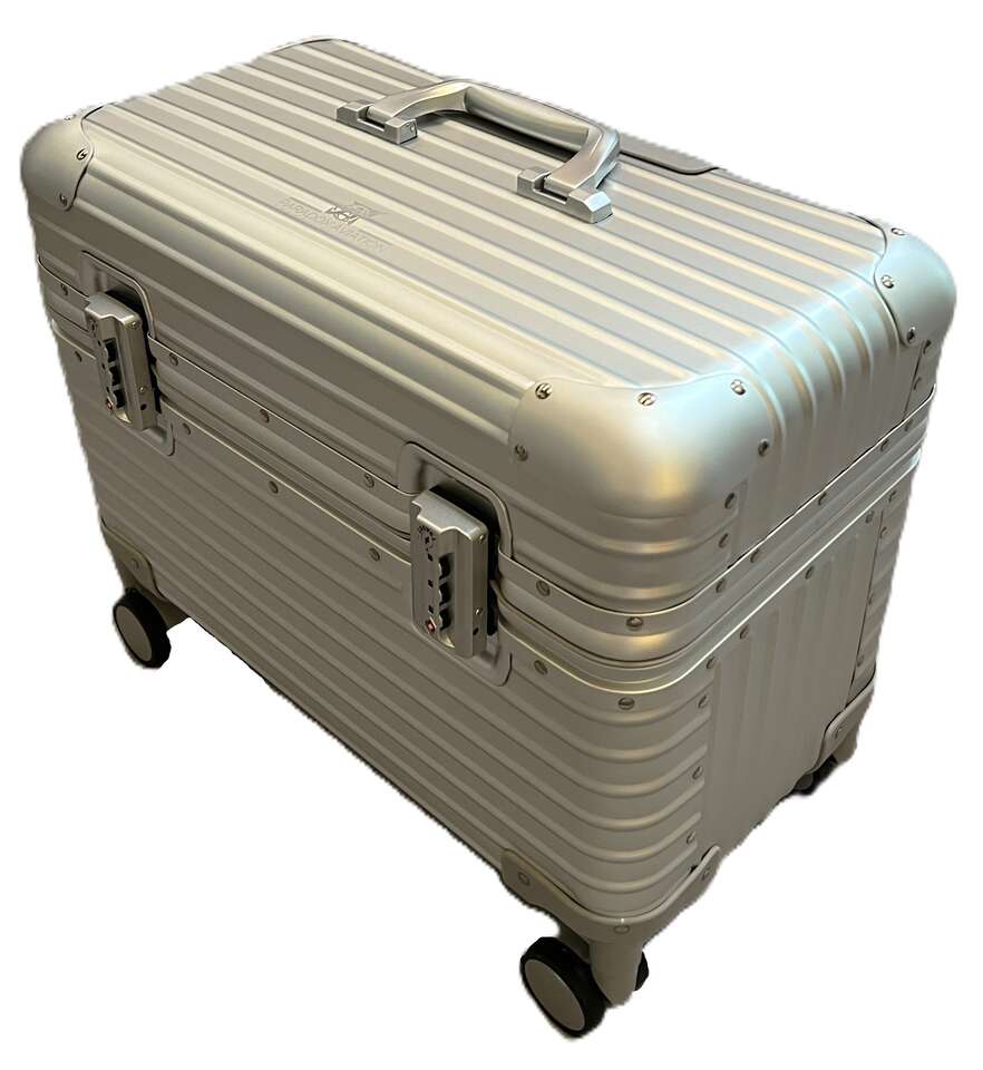 Utah made Aluminum bespoke luggage! Available in three sizes and two colors.