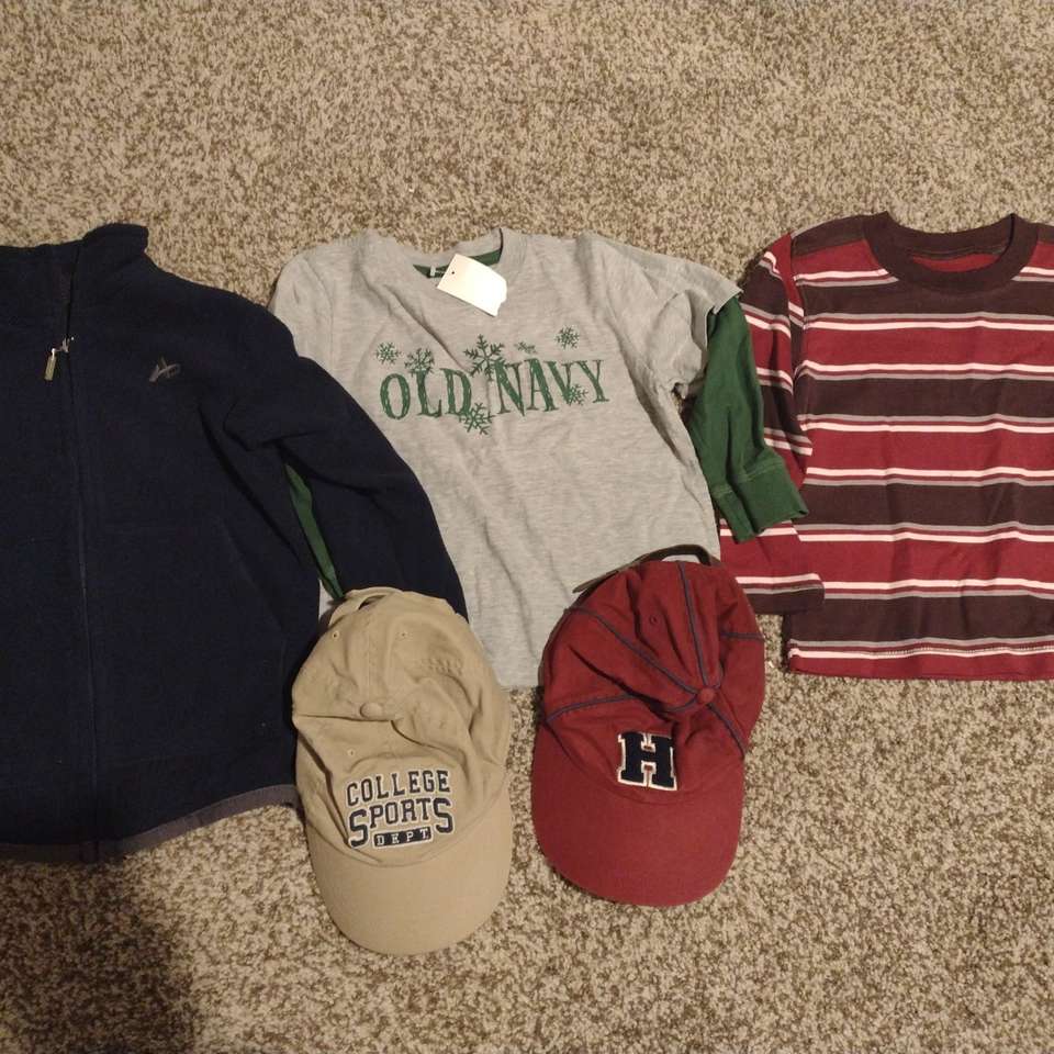 *Brand New size 4T fleece jacket, shirts and 2 hat