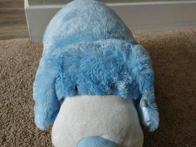 Adorable Blue Dog Pillow Pet