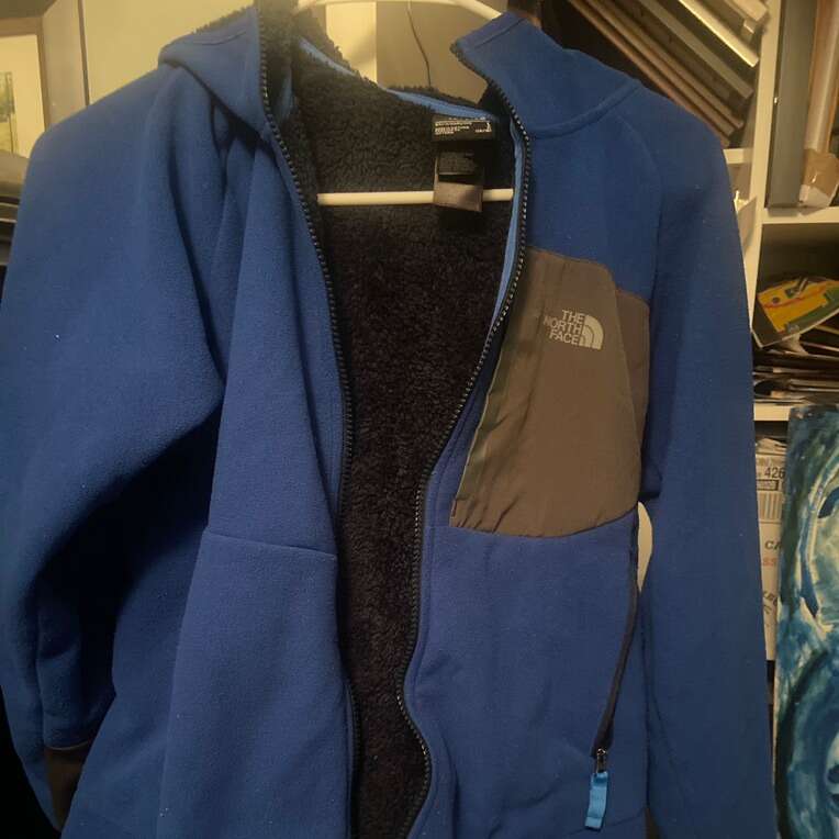 The Northface Zip Up Blue Fleece Jacket Boys L