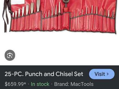 Mac tools 25 piece punch set