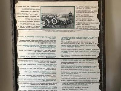 Murphy’s Law on a old Vintage Grape Crate