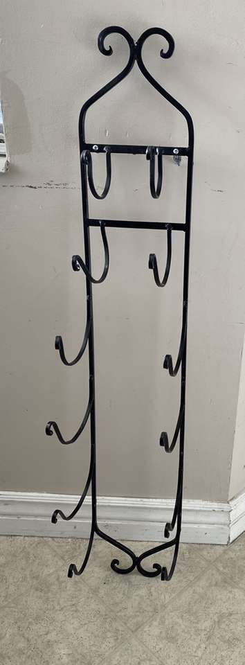 Black Scroll design Wrought Iron Towel Holder
