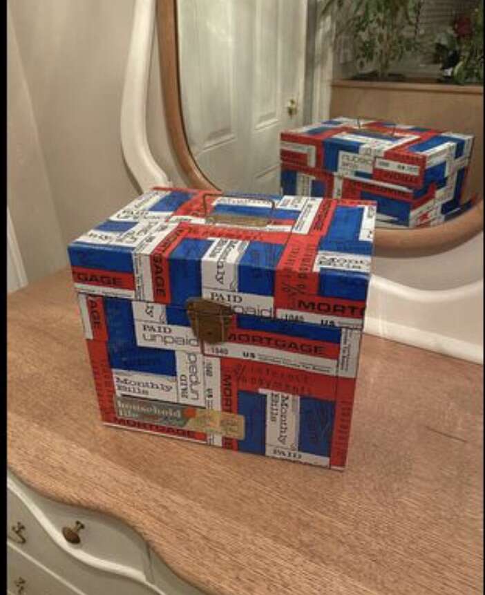 Vintage Ballonoff Metal Storage File Box