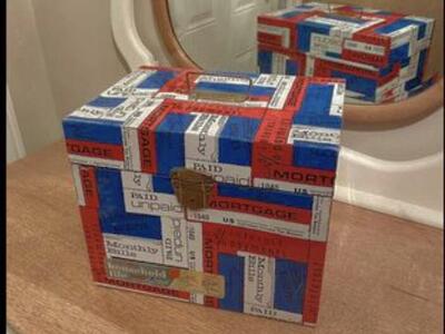 Vintage Ballonoff Metal Storage File Box