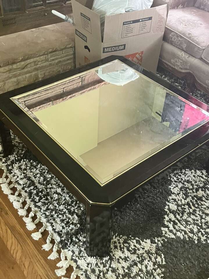 PENDING Mirrored Black Coffee Table FREE