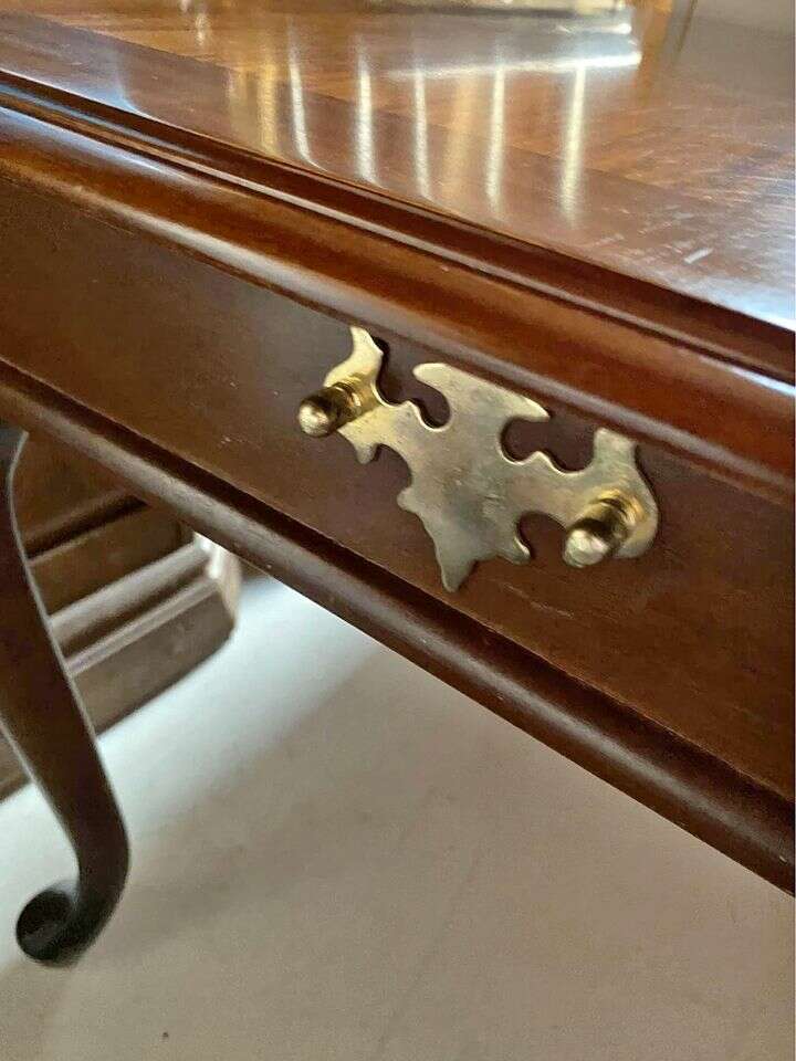 Charming Solid Wood Vintage Chippendale Inspired End Table