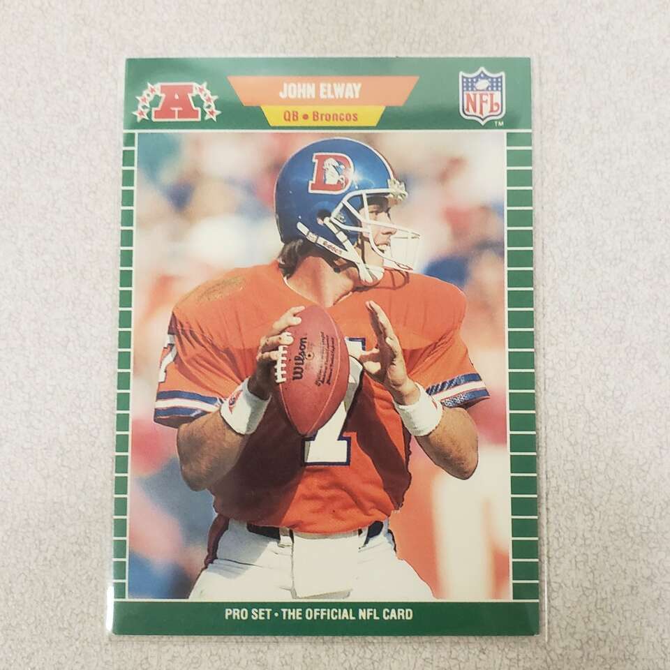 John Elway 1989 Pro Set Football Card, Perfect