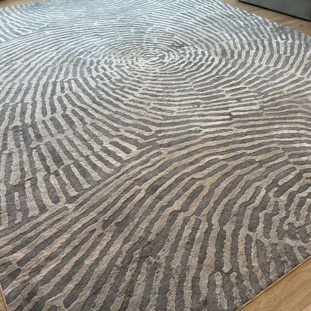 11’ X 15’ Gray Abstract Rug Furniture