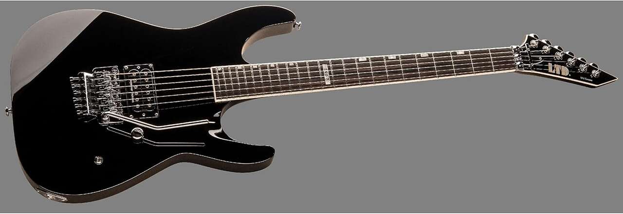 ESP 6 String LTD M-1 Custom ’87 Electric Guitar, Black, Right, (LM1CTM87BLK)