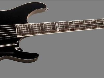 ESP 6 String LTD M-1 Custom ’87 Electric Guitar, Black, Right, (LM1CTM87BLK)