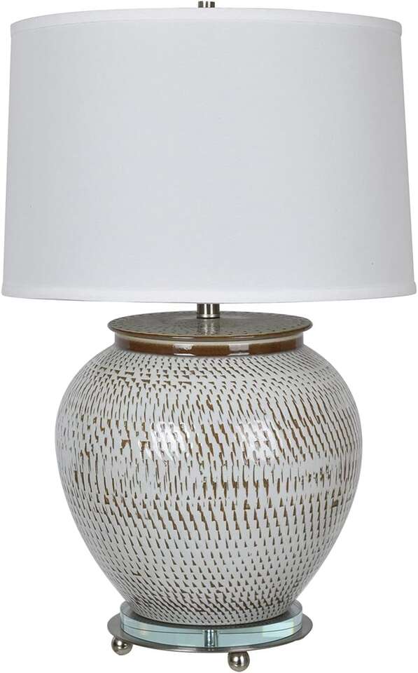 Crestview Collection CVAZP008 Lise Table Lamp Lighting, White