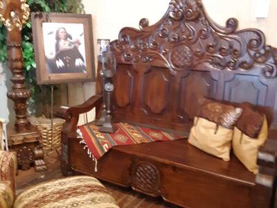 Stunning Hand Carved Bench