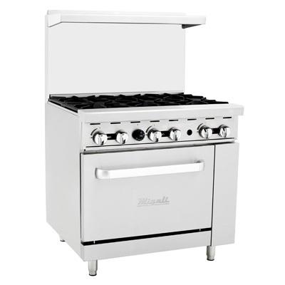 New 6 Burner Range w/ Oven, Nat Gas or LP