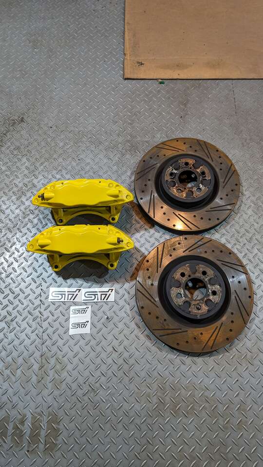 2004 Subaru STI Front Calipers + Custom High Carbon Rotors
