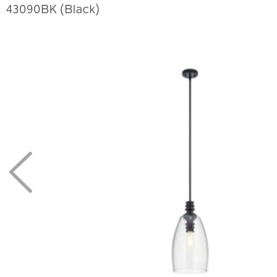 Kichler Lakump 1 Light Pendant Classic Black