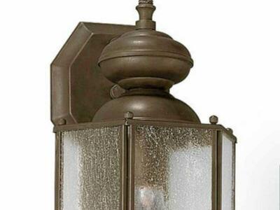 1 Light 13 inch Antique Bronze Outdoor Wall Lanter